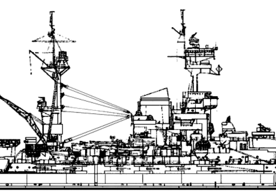 Combat ship HMS Resolution 1942 [Battleship] - drawings, dimensions, pictures